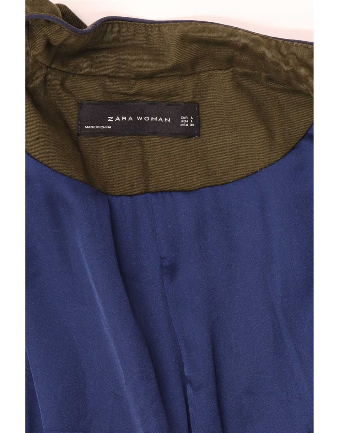 Zara Mujer Chaqueta Militar Abierta Reino Unido 40 Grande Verde
