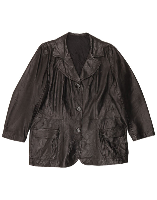 Vintage mujer 3 botones Blazer chaqueta IT 52 2XL negro