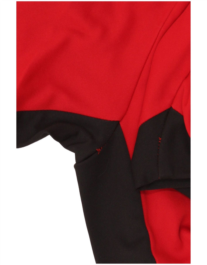 Adidas Hombre Sudadera Jumper UK 38/40 Medio Rojo Colorblock Poliéster