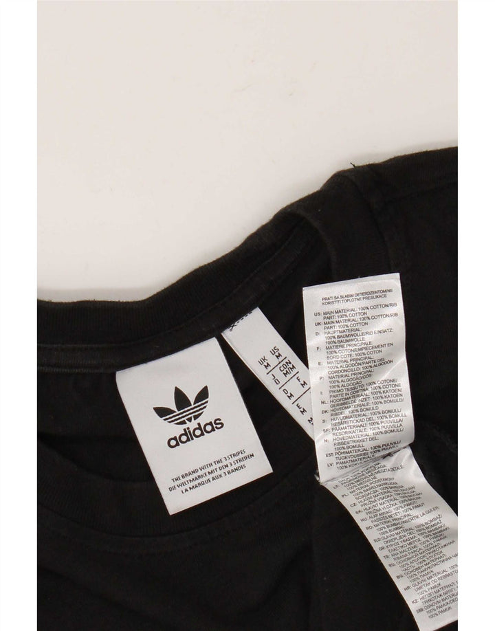 Adidas - Camiseta gráfica para hombre, talla mediana, algodón negro