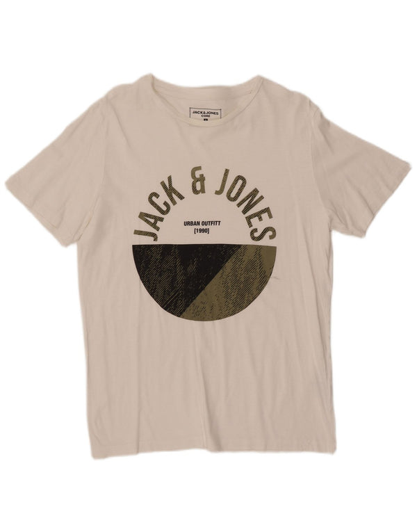 JACK & JONES Hombre Core Graphic Camiseta Top Small White