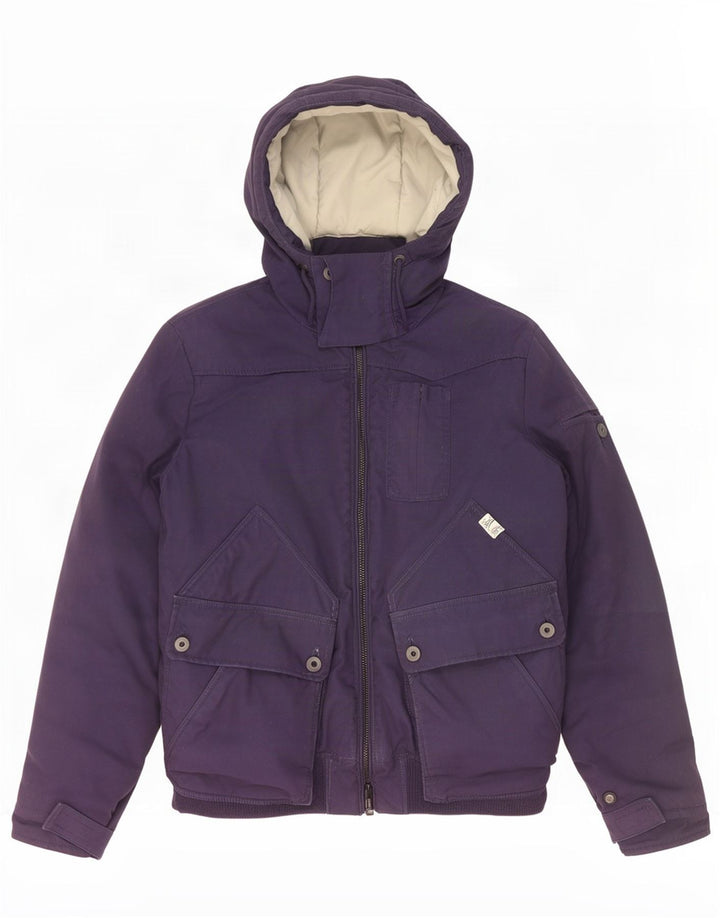 G-Star Chaqueta bomber con capucha para hombre UK 40 Large Poliéster azul marino