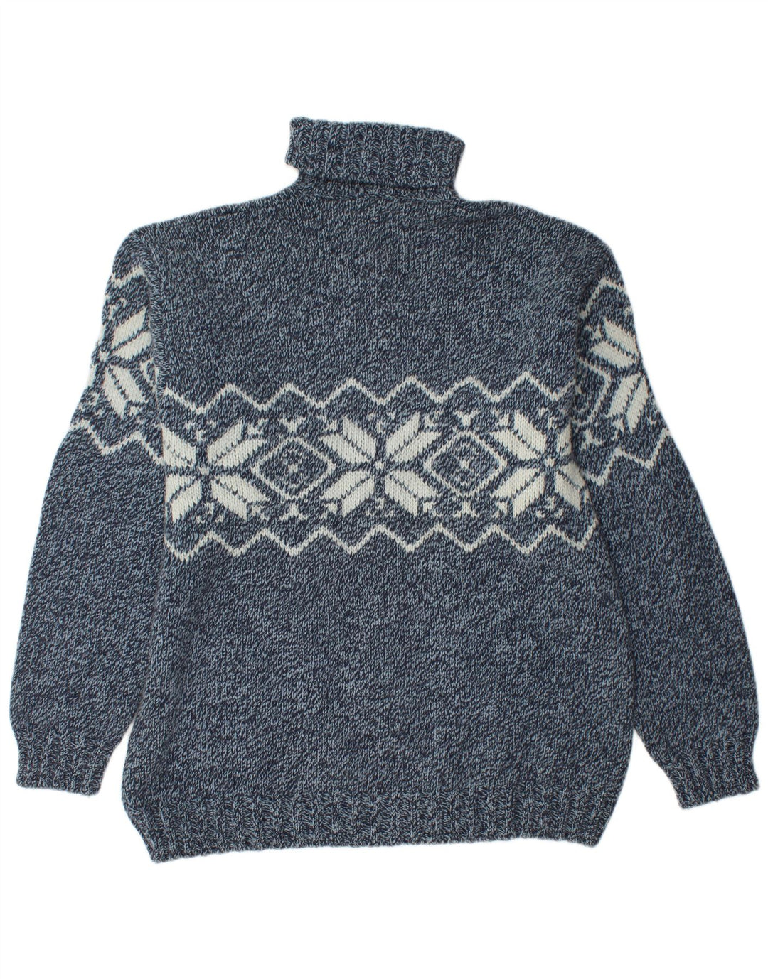 Barbieri Jersey con cuello vuelto para hombre XL Azul marino Fair Isle