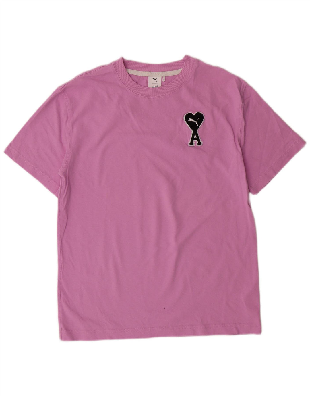 Puma Camiseta gráfica para hombre Top Small Pink Cotton