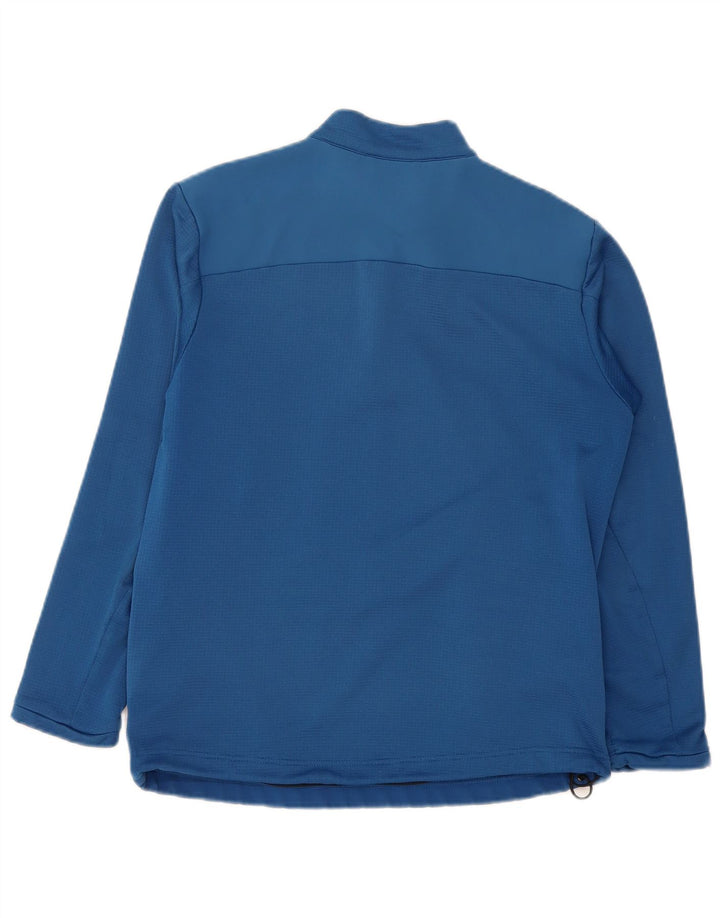 Adidas Mens Climawarm Zip Neck Sudadera Jumper Pequeño Azul Poliéster