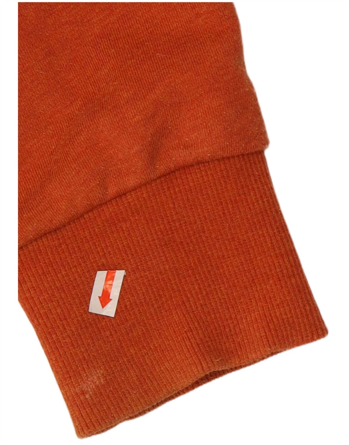 Superdry Sudadera con capucha y cremallera para hombre, talla grande, algodón naranja