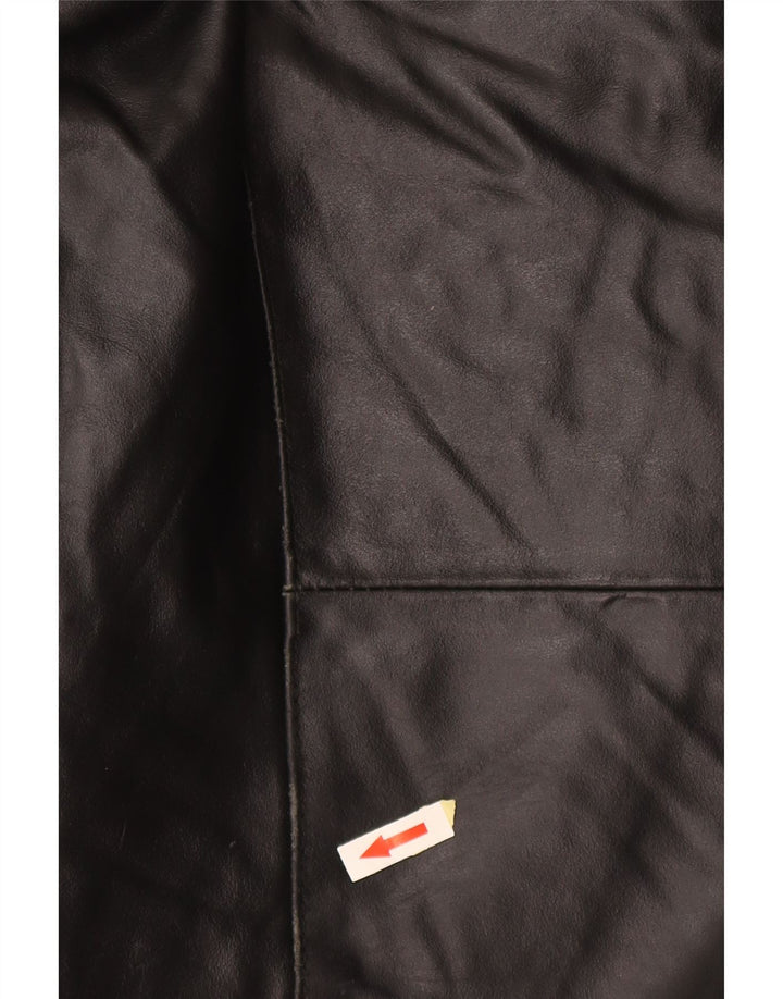 Catbalou Abrigo de cuero para hombre UK 40 Cuero negro grande