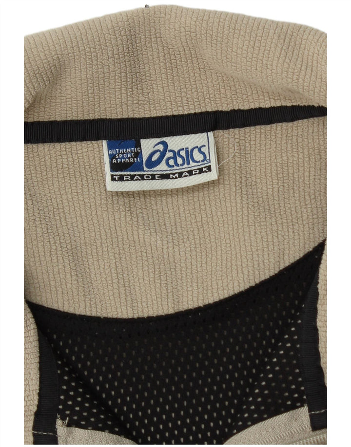 Asics Chaqueta polar para hombre UK 40 Large Beige Poliéster