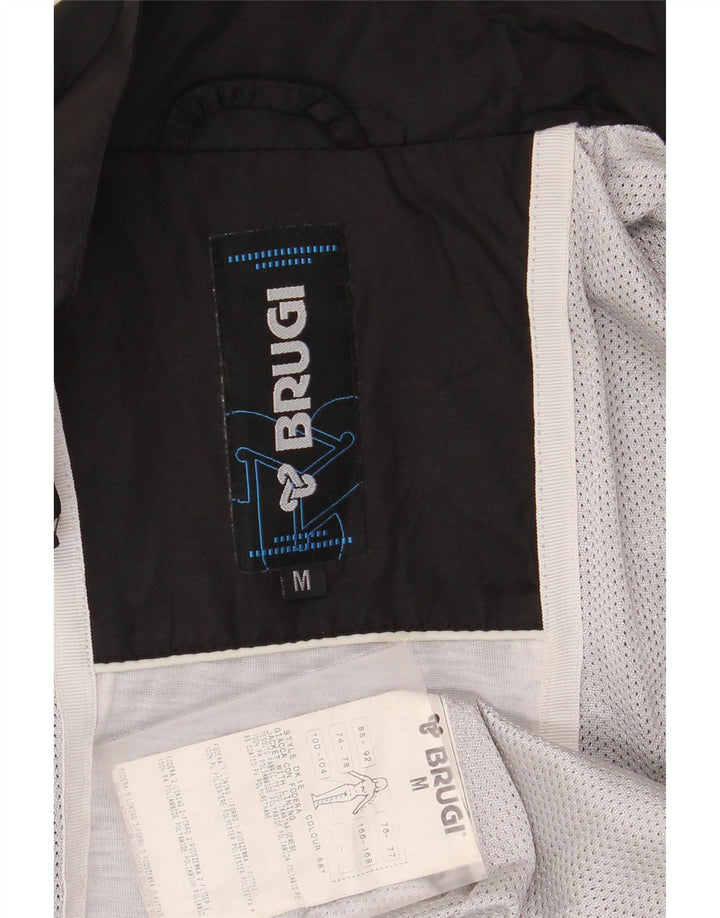 Brugi Chubasquero para hombre ES 38 Mediano Negro Colorblock Poliamida