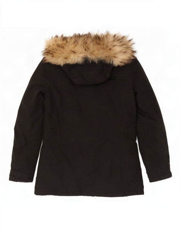 Woolrich Chaqueta acolchada con capucha para mujer UK 10 Small Black