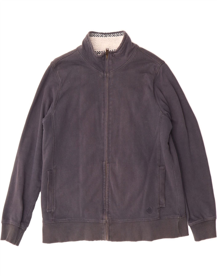 FAT FACE Womens Tracksuit Top Jacket UK 16 Large  Navy Blue Cotton Vintage Fat Face and Second-Hand Fat Face from Messina Hembry 