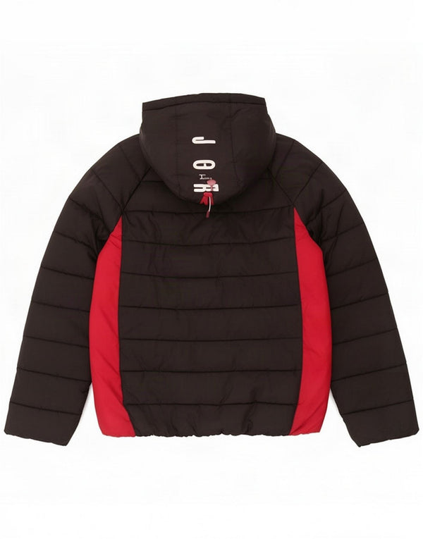 Jordan Chaqueta acolchada con capucha para niños 13-14 años XL Negro Colorblock
