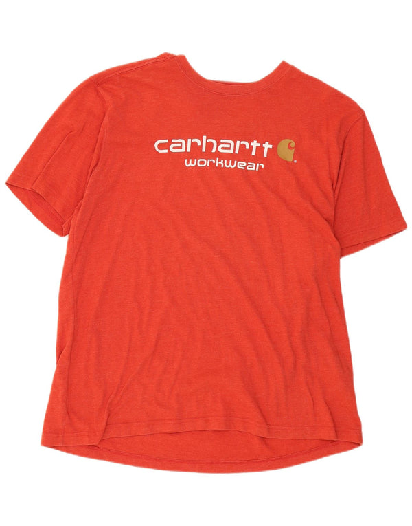 Carhartt Camiseta gráfica de corte relajado para hombre Top XL Algodón naranja