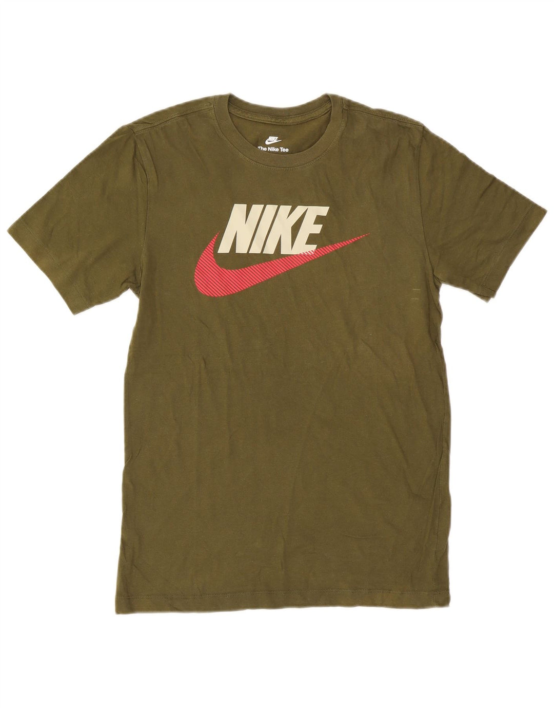Nike Camiseta gráfica para hombre Top pequeño de algodón caqui