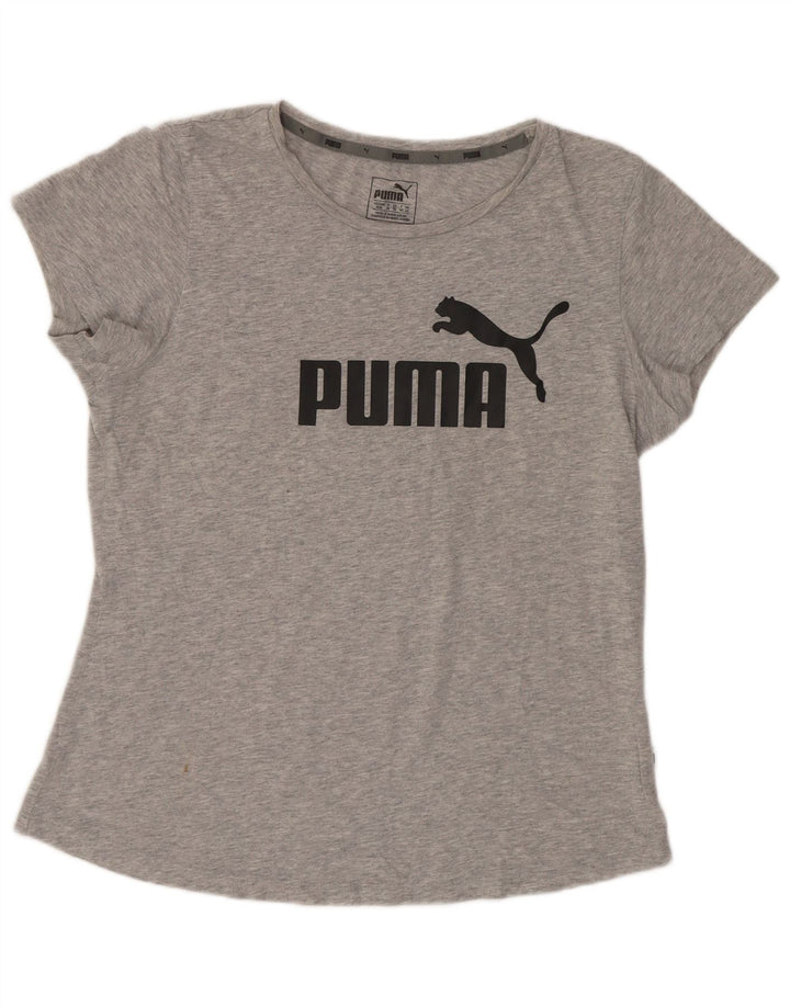 Puma Camiseta gráfica para mujer Top UK 12 Gris medio