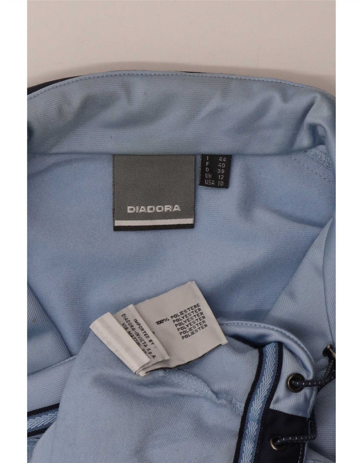 Diadora Chaqueta de chándal para mujer ES 44 Poliéster color block azul medio