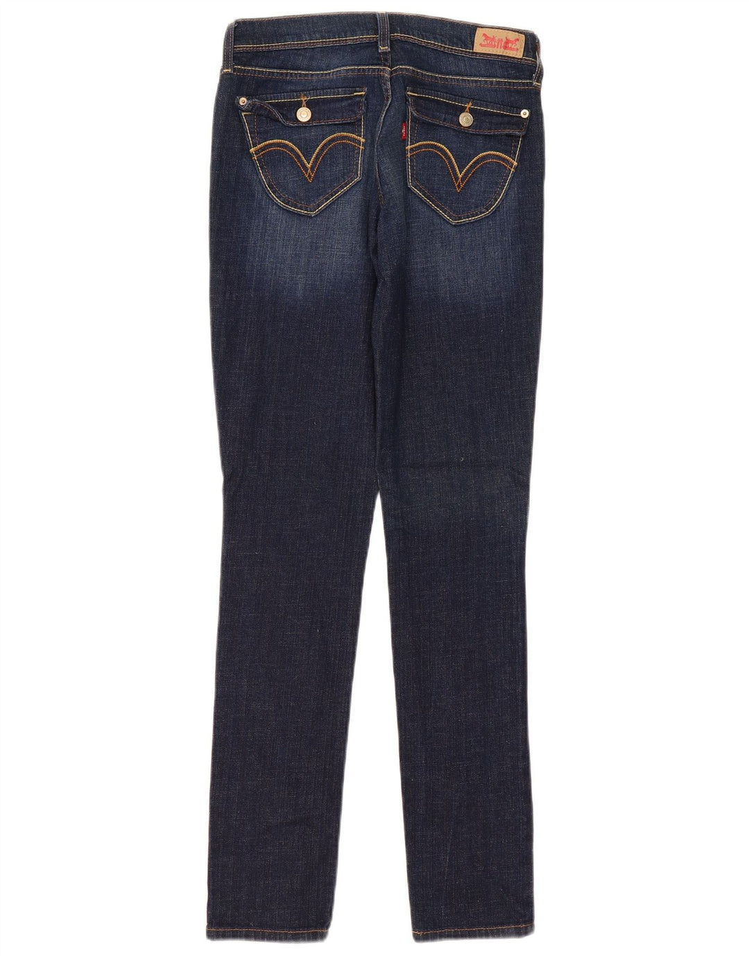 Levi's Mujer 524 Super Low Slim Jeans W30 L32 Algodón Azul Marino