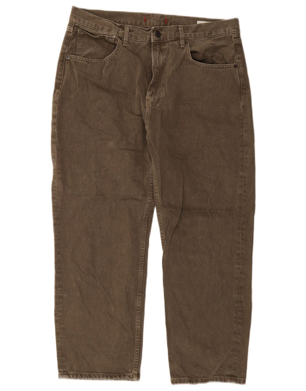 Zara Jeans Rectos Mujer EU 46 2XL W36 L26 Caqui