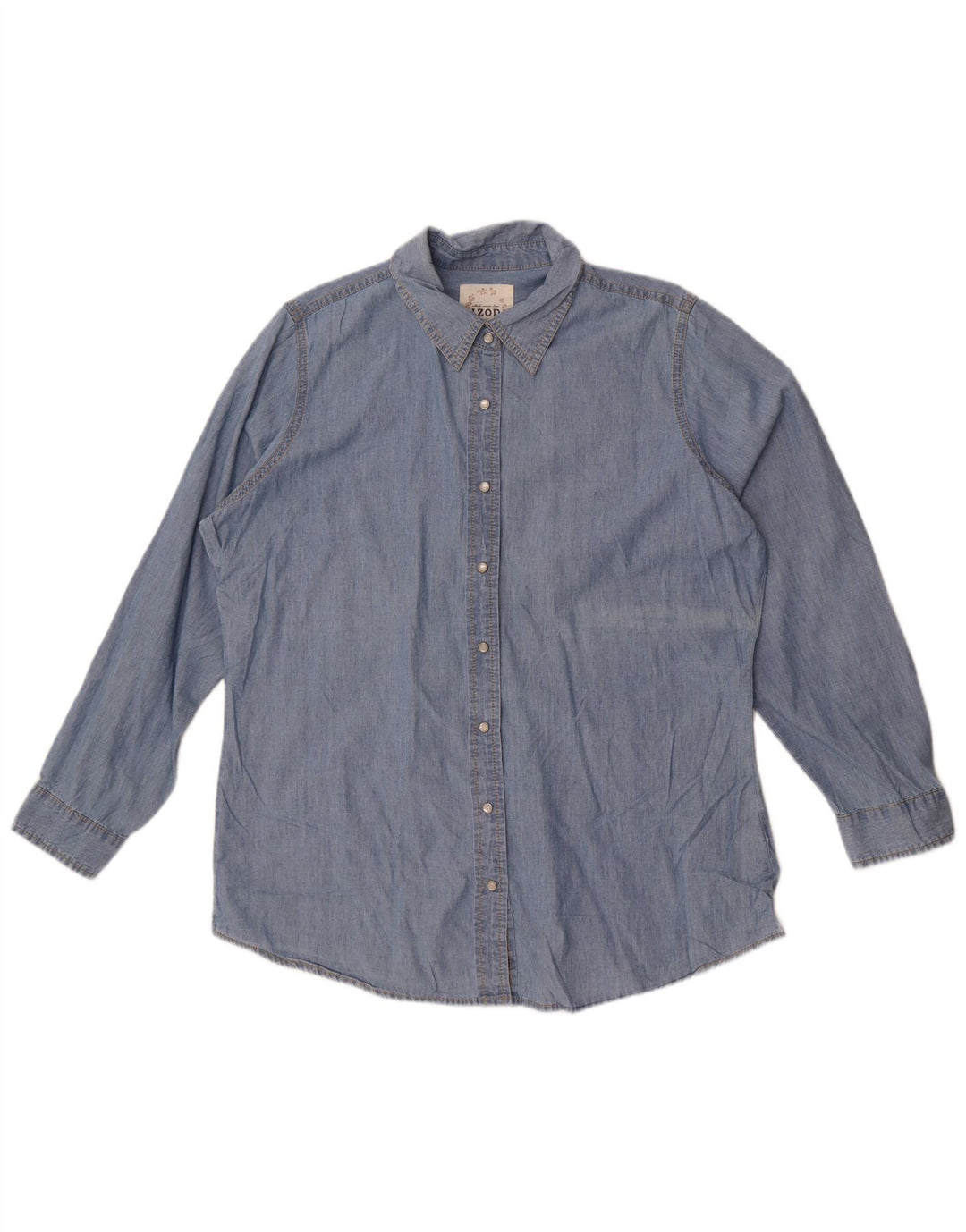 Izod Camisa vaquera para mujer UK 46 Algodón azul grande