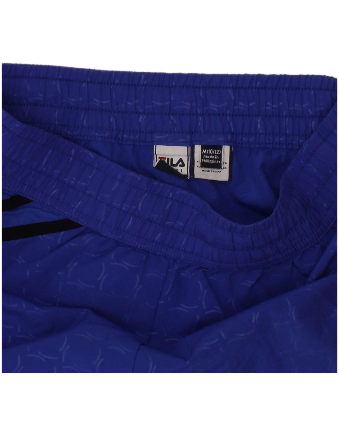 FILA Shorts Deportivos Niña 10-11 Años Azul Medio Poliéster Geométrico