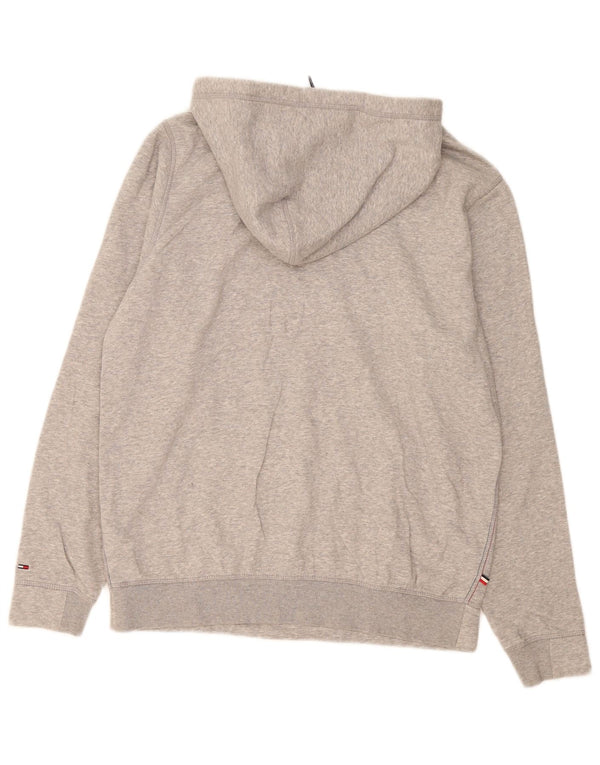 Tommy Hilfiger Jersey con capucha gráfica para hombre de algodón gris grande