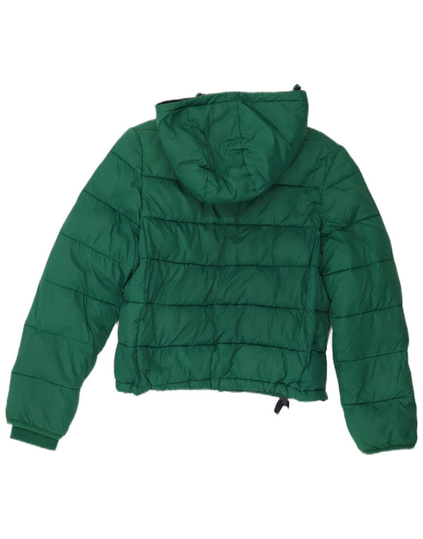 Jack Wills Chaqueta Acolchada Extragrande con Capucha para Mujer UK 8 Small Green