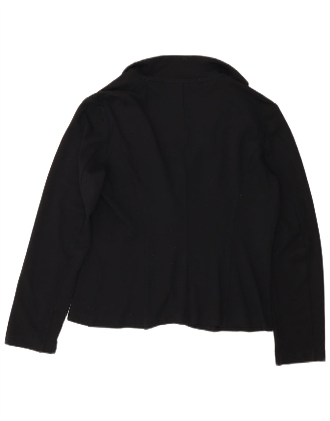 BENETTON Chaqueta tipo blazer con 1 botón para mujer UK 46 Large Viscosa negra