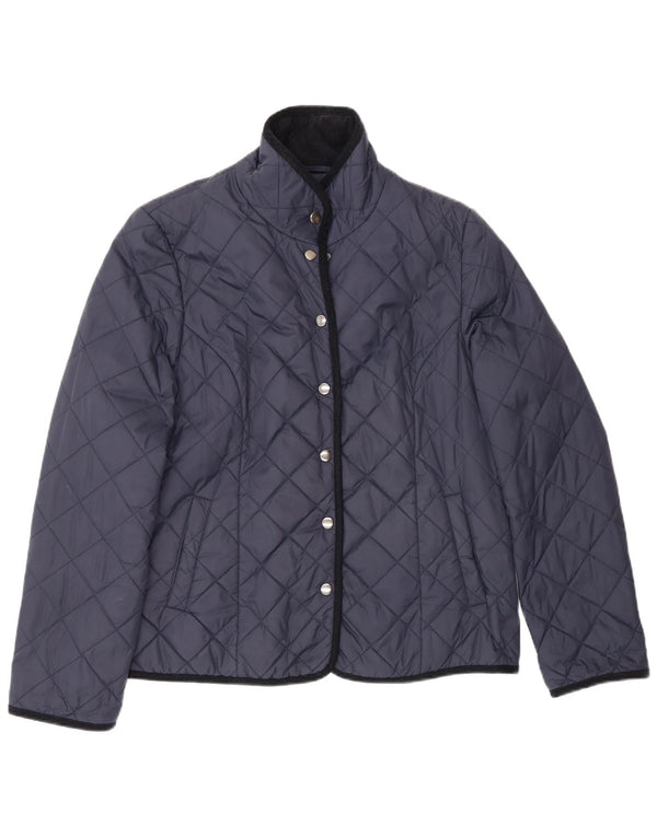 Jaeger Chaqueta acolchada para mujer UK 14 Mediana Azul marino Poliéster