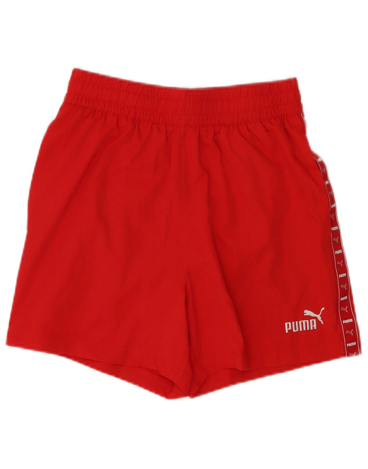 Puma Pantalones cortos deportivos gráficos para mujer UK 8 Small Poliéster rojo