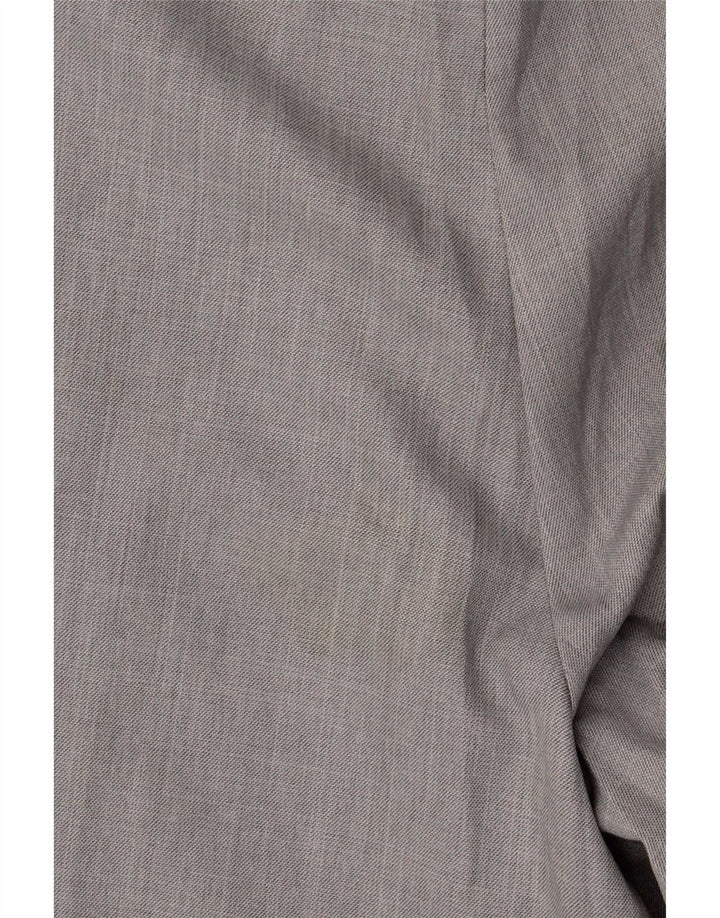 Marks & Spencer Pantalón de traje recto para hombre W42 L29 Poliéster gris