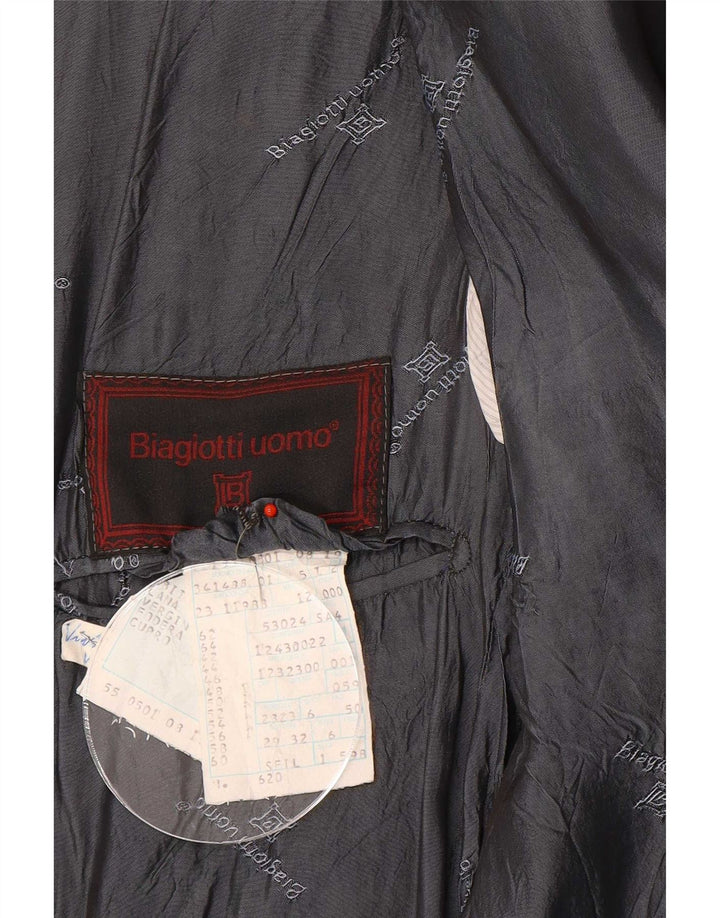 Biagiotti Chaqueta tipo blazer de 2 botones para hombre IT 50 Large Lana gris