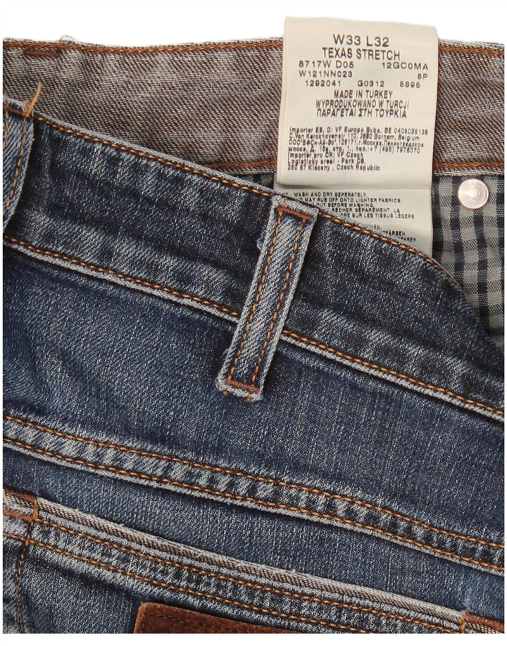Wrangler Vaqueros Rectos Texas Stretch Mujer W33 L32 Algodón Azul