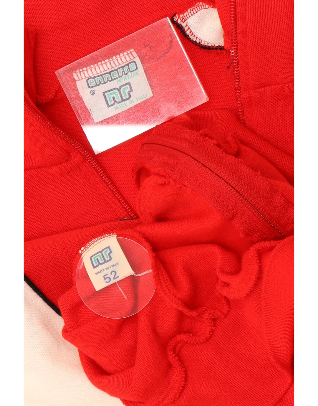 Ennerre Chaqueta de chándal para hombre IT 52 Large Red Colourblock Acrílico