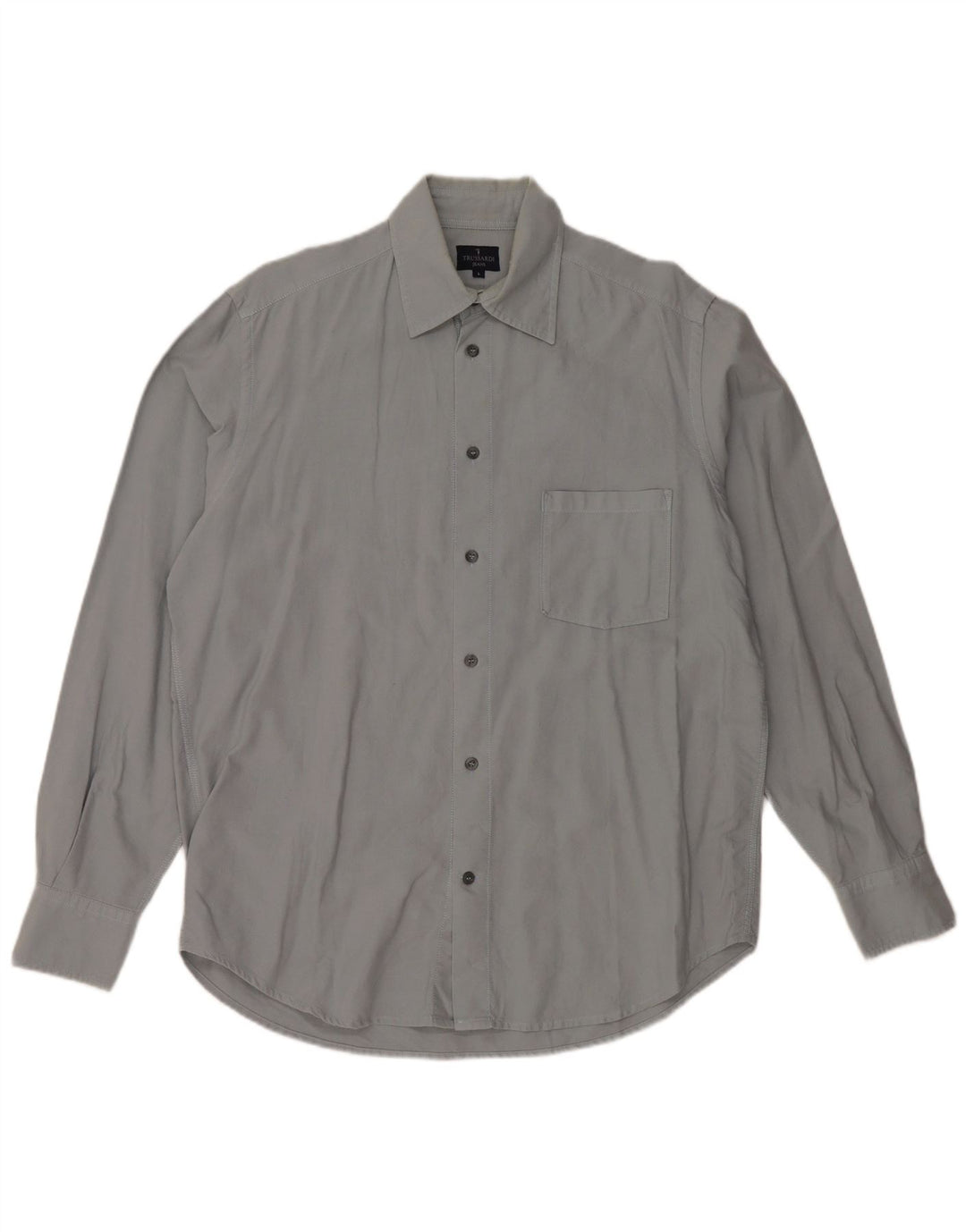 TRUSSARDI JEANS Camisa Hombre Grande Gris Algodón