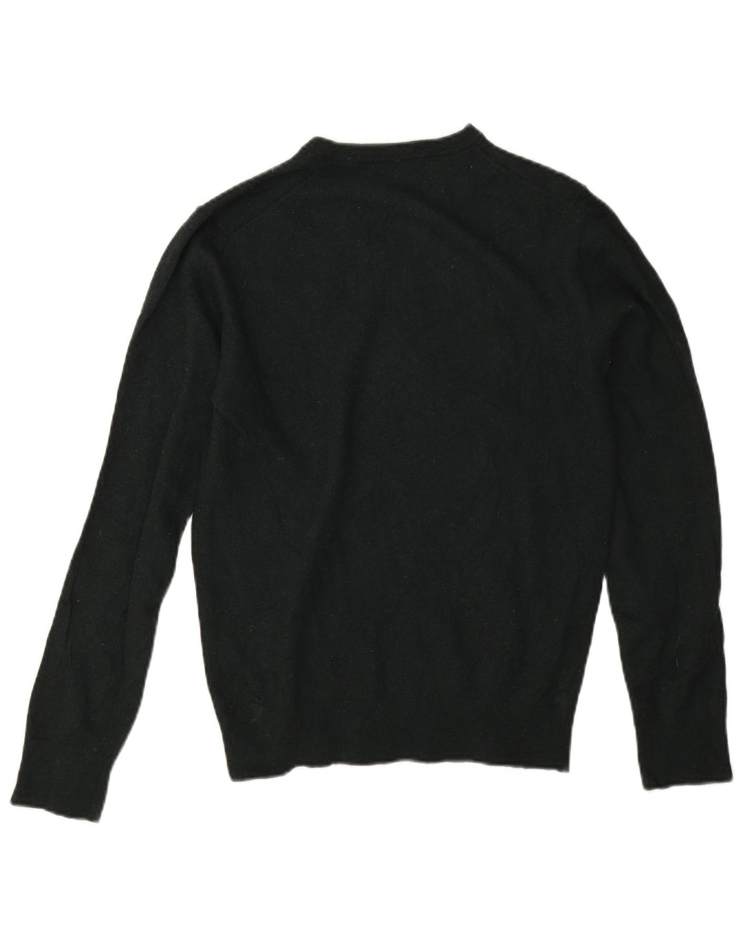 Massimo Dutti Jersey Mujer Cuello Pico UK 44 Lana Verde Medio