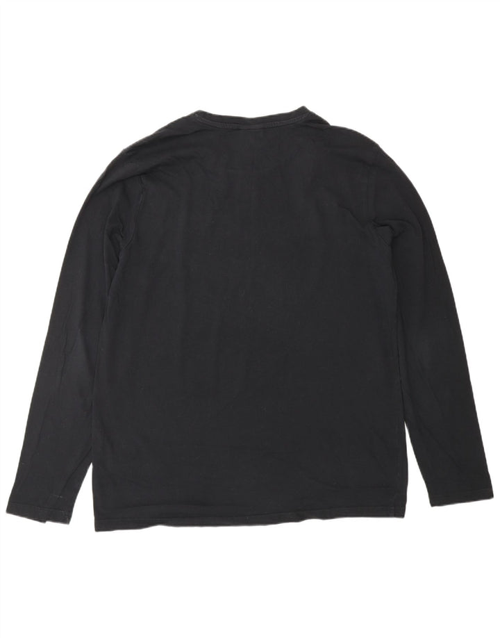 DIADORA Hombre Top Manga Larga Grande Negro