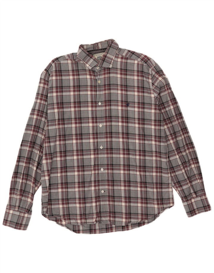 Camisa Brooksfield para hombre talla 43 cuadros grises grandes