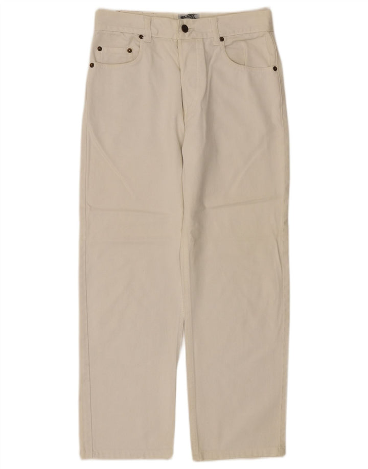 Vaqueros Rectos Uniformes Mujer W28 L26 Blanco
