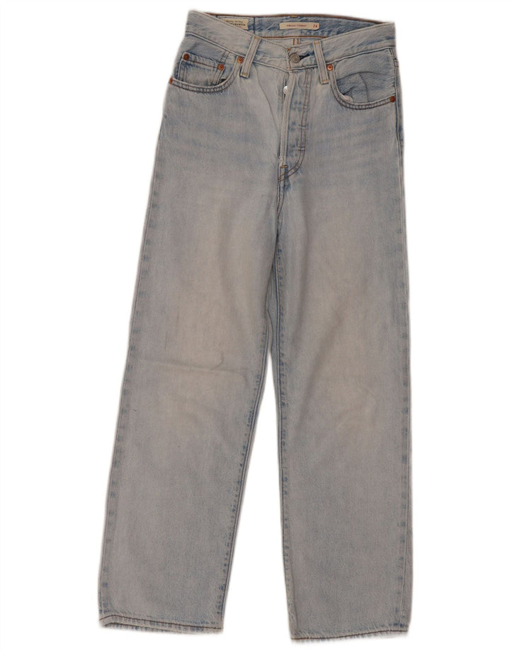 Vaqueros Levi's Ribcage Rectos Mujer W24 L26 Algodón Azul