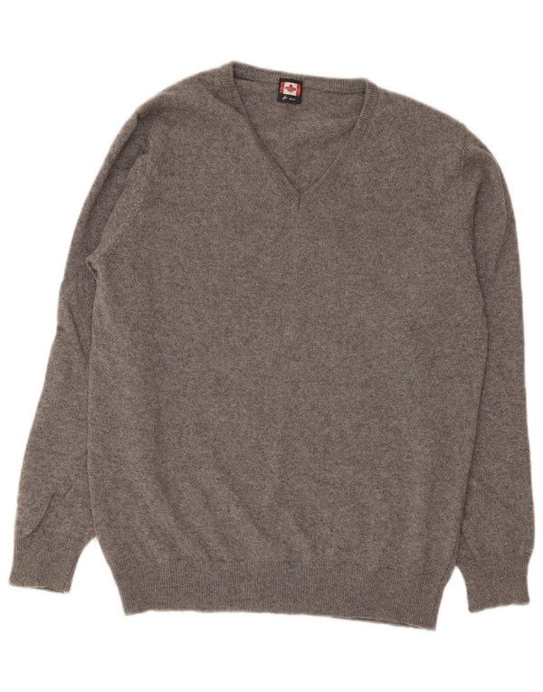 ANNAMARIA Jersey Hombre Cuello Pico XL Lana Gris