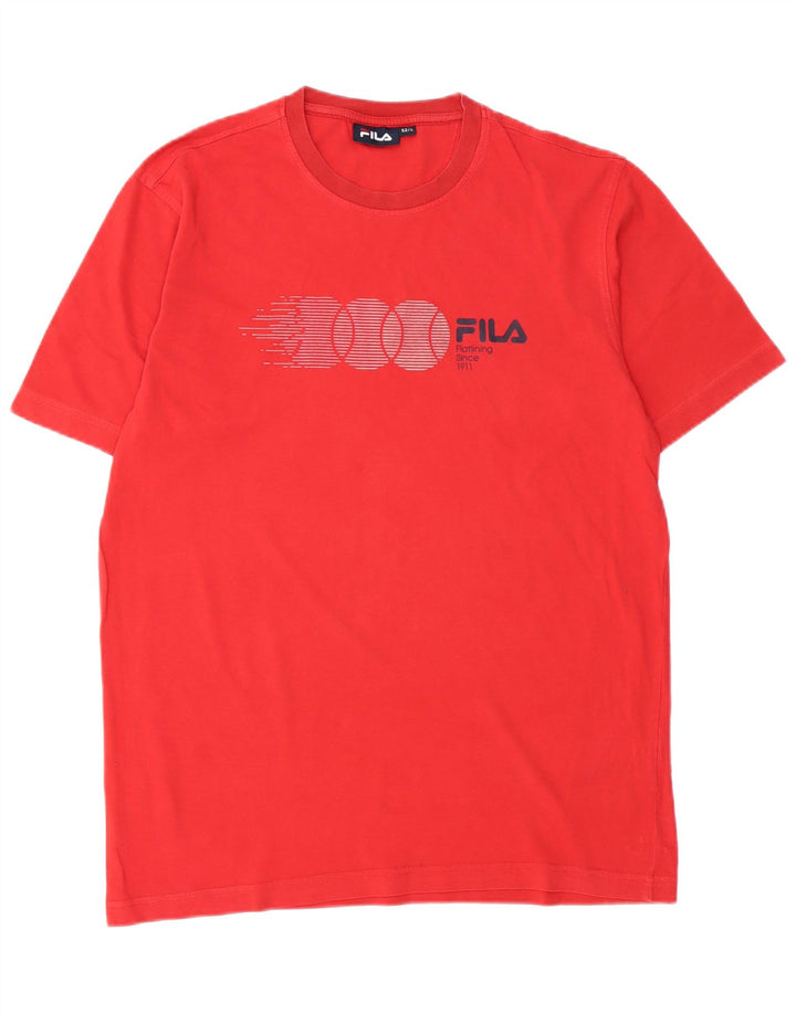 FILA Camiseta gráfica para hombre Top IT 52 Large Red Cotton