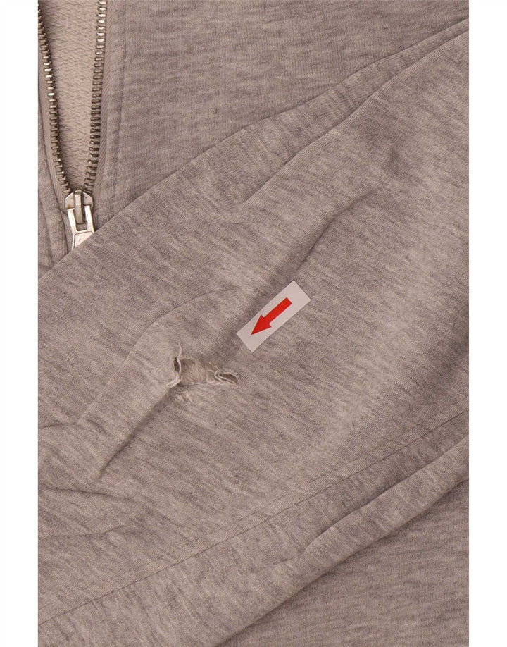 Zara Hombre Sudadera Con Cremallera Y Cuello Jumper Large Gris