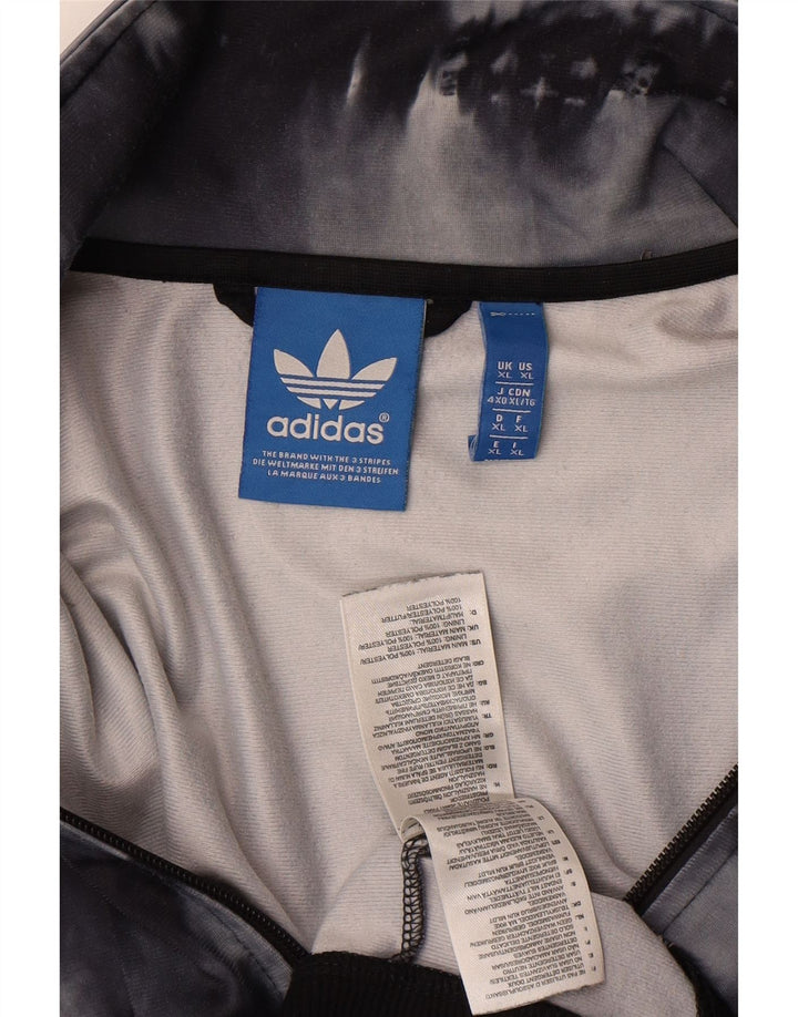 Adidas Hombre Chándal Top Chaqueta XL Negro Tie Dye