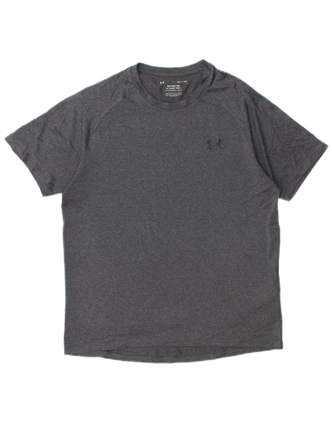 UNDER ARMOUR Camiseta para hombre Top Small Grey Moteado Poliéster