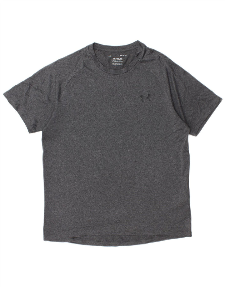 UNDER ARMOUR Camiseta para hombre Top Small Grey Moteado Poliéster