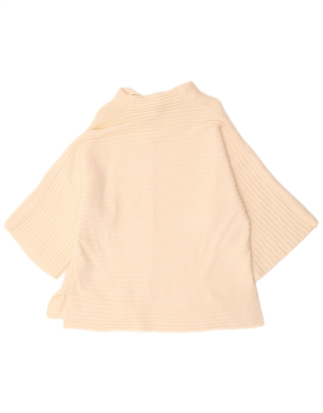 Marks & Spencer Suéter tipo jersey con cuello alto para mujer UK 10 Small Off White
