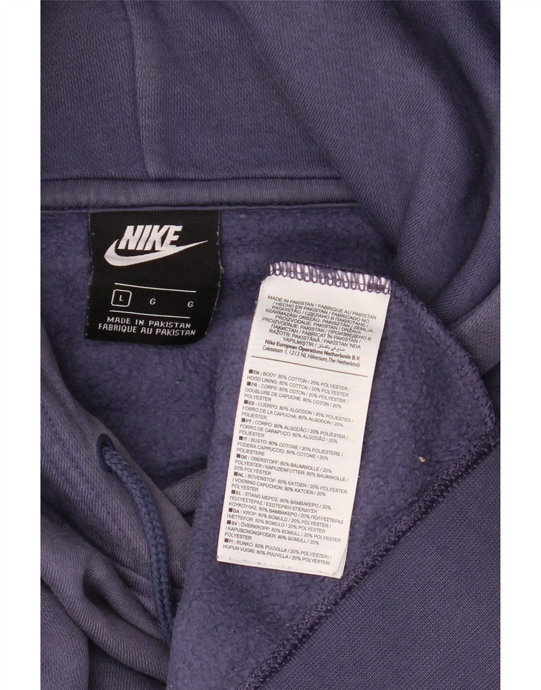 Nike - Sudadera con capucha para hombre, talla grande, algodón azul marino
