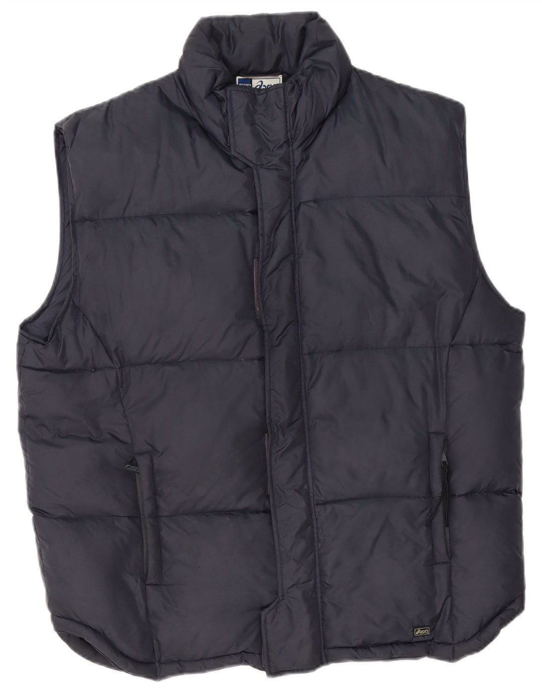 Asics - Chaleco acolchado para hombre, talla 40, nailon azul marino grande