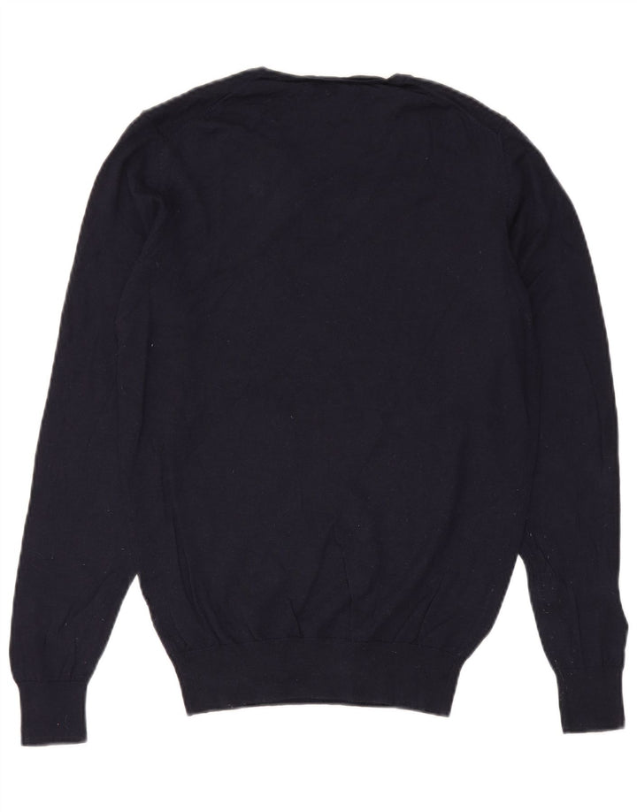 Massimo Dutti Jersey con Cuello en V para Hombre Large Azul Marino
