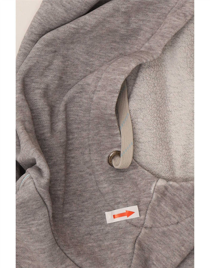 Puma Hombre Sudadera Con Capucha Gráfica Jersey Gris Medio Moteado